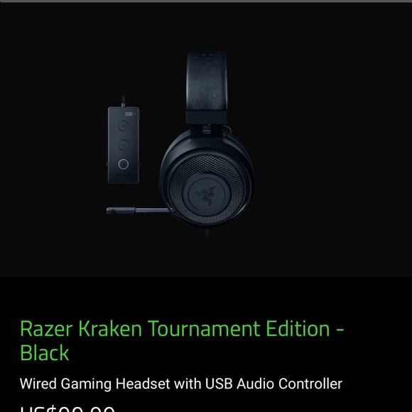 RAZER KRAKEN TOURNAMENT EDITION WIRED GAMING HEADSET for PC ,PS4